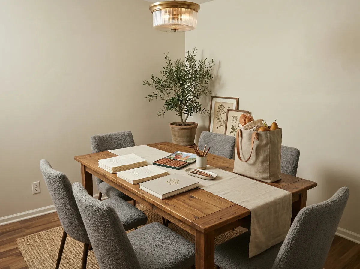 Warm Family Home style AI room redesign example