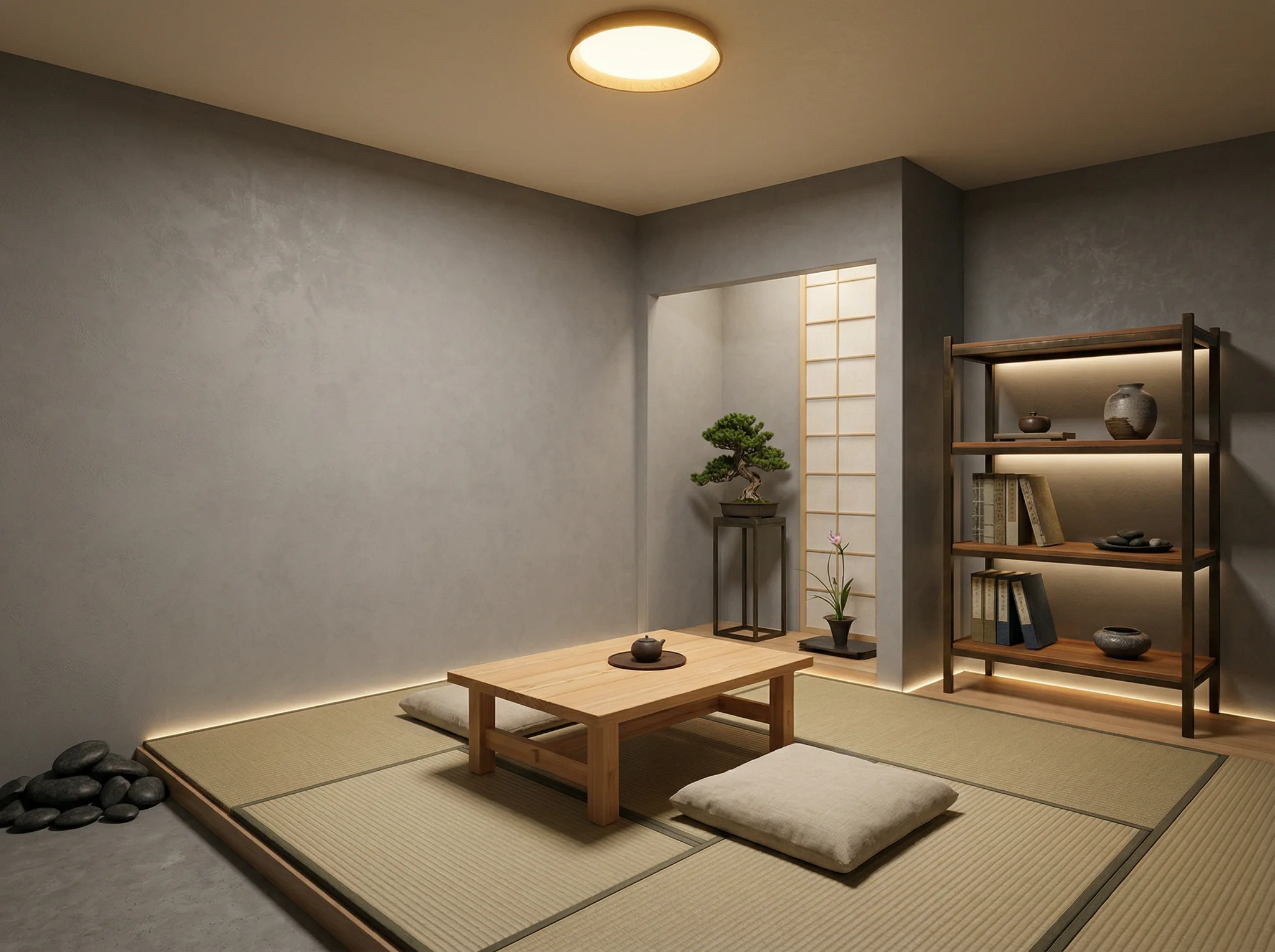Zen Retreat style AI room redesign example