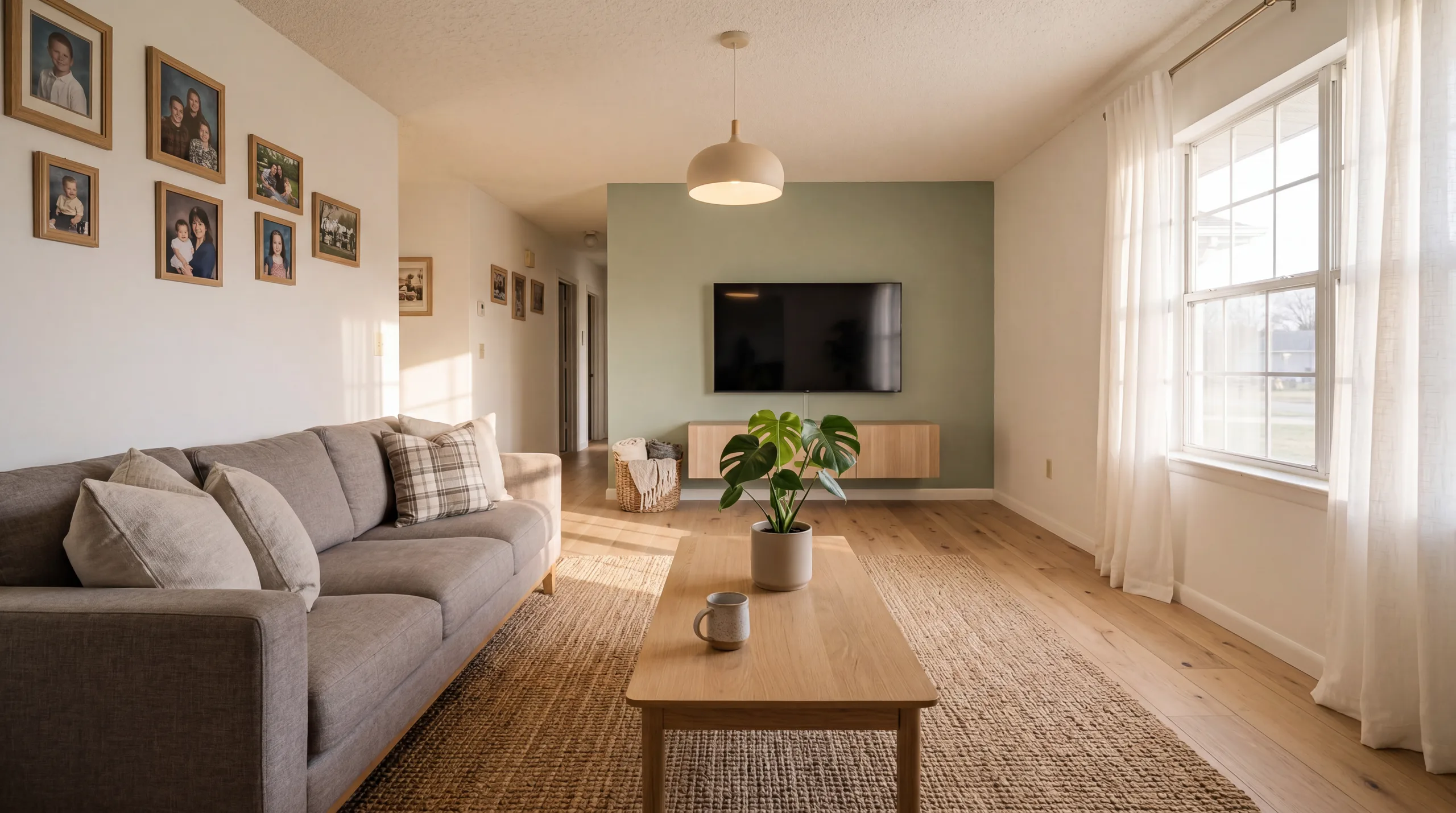Living Room Redesign after AI redesign
