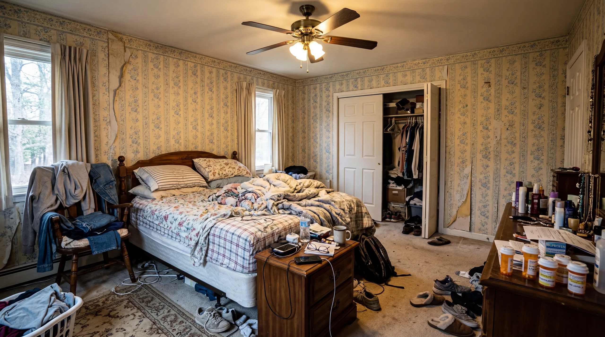 Bedroom Redesign before AI redesign